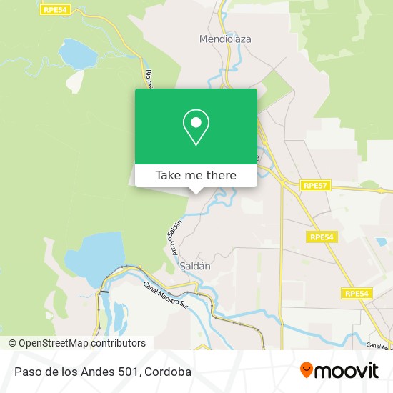 Paso de los Andes 501 map