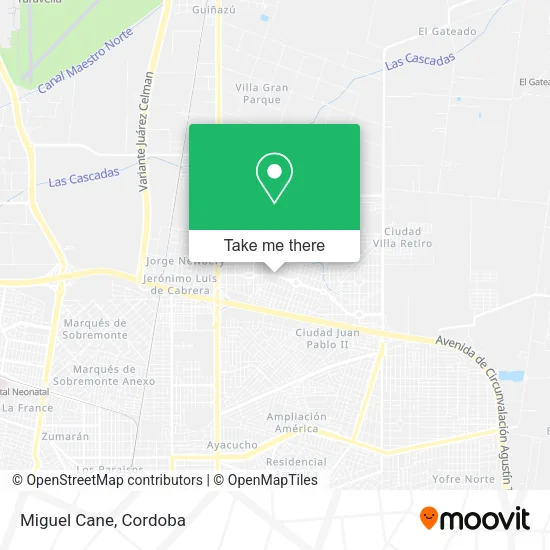 Miguel Cane map