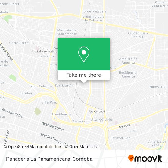 Mapa de Panaderia La Panamericana