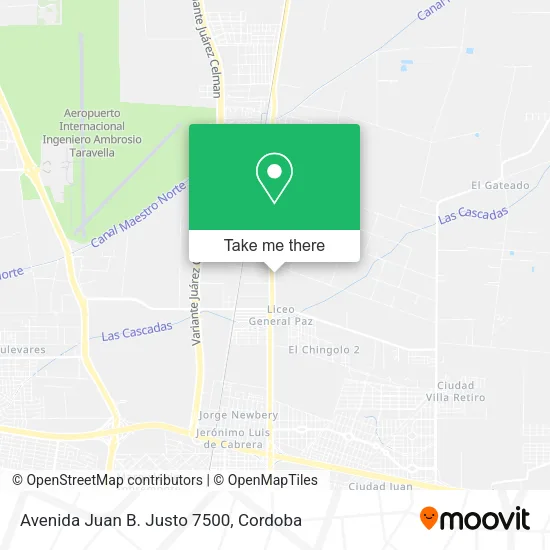 Avenida Juan B. Justo 7500 map