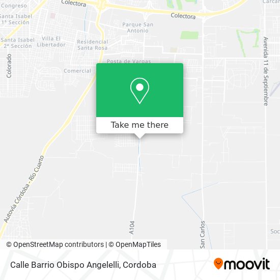 Mapa de Calle Barrio Obispo Angelelli
