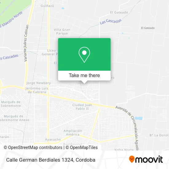 Calle German Berdiales 1324 map