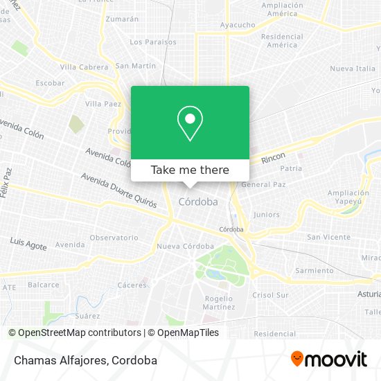 Chamas Alfajores map