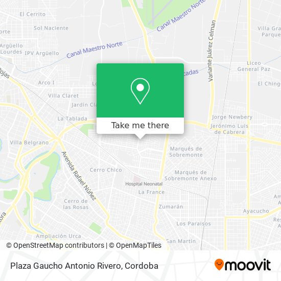 Mapa de Plaza Gaucho Antonio Rivero