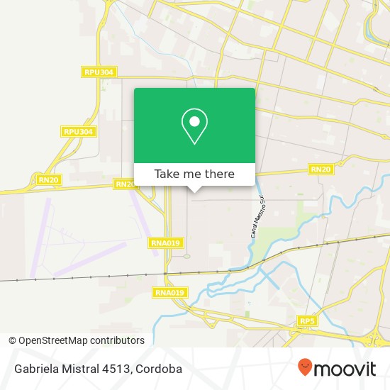 Gabriela Mistral 4513 map