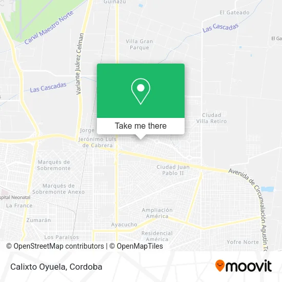 Calixto Oyuela map