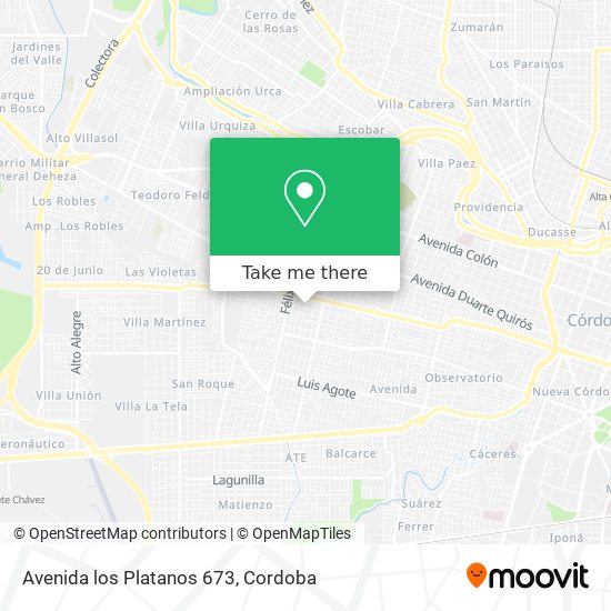 Mapa de Avenida los Platanos 673