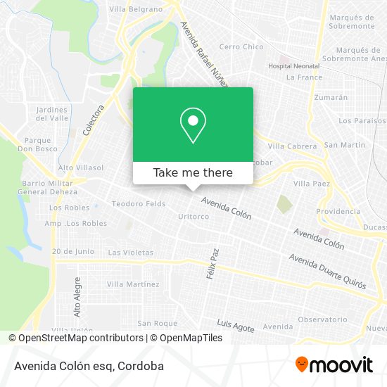 Avenida Colón esq map