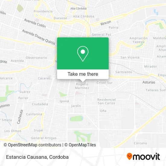 Estancia Causana map