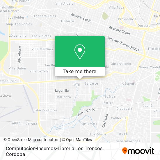 Mapa de Computacion-Insumos-Libreria Los Troncos