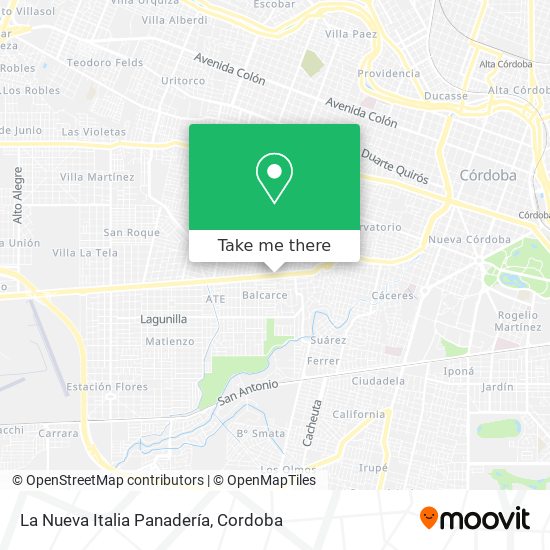 La Nueva Italia Panadería map