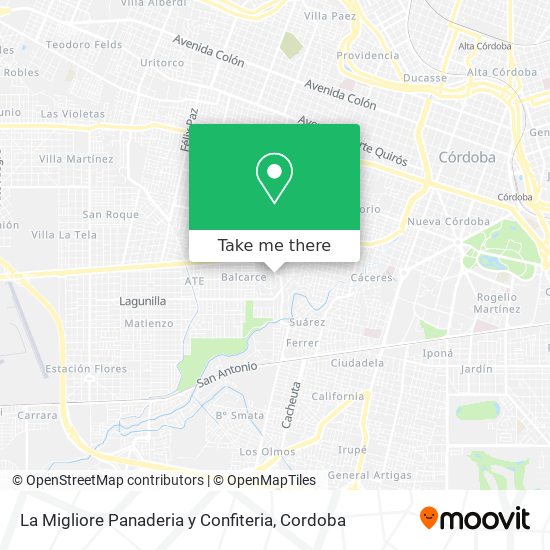 La Migliore Panaderia y Confiteria map