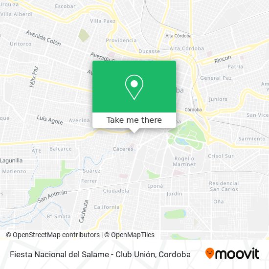 Mapa de Fiesta Nacional del Salame - Club Unión