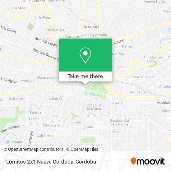 Lomitos 2x1 Nueva Cordoba map