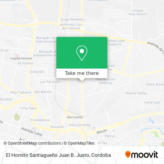 El Hornito Santiagueño Juan B. Justo map