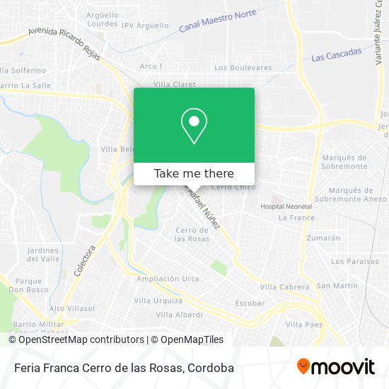 Mapa de Feria Franca Cerro de las Rosas
