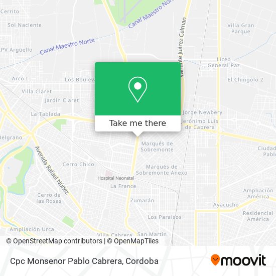 Cpc Monsenor Pablo Cabrera map