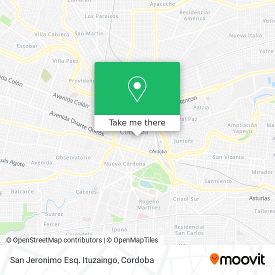 San Jeronimo Esq. Ituzaingo map