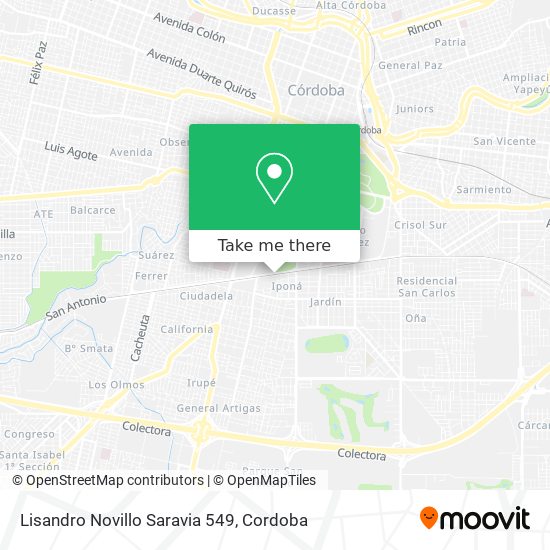 Lisandro Novillo Saravia 549 map