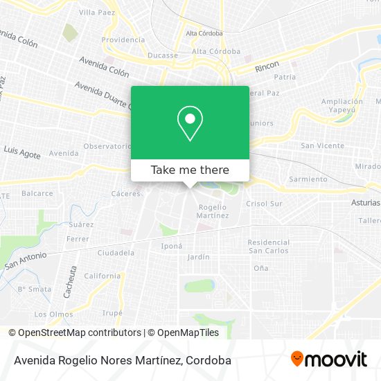 Mapa de Avenida Rogelio Nores Martínez