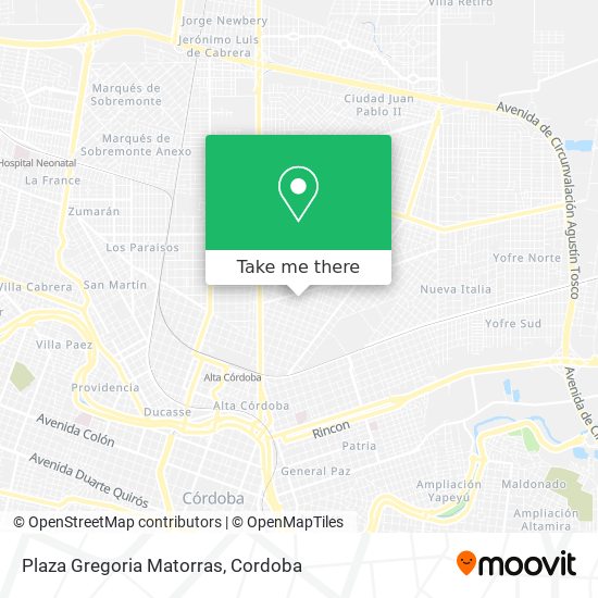 Mapa de Plaza Gregoria Matorras