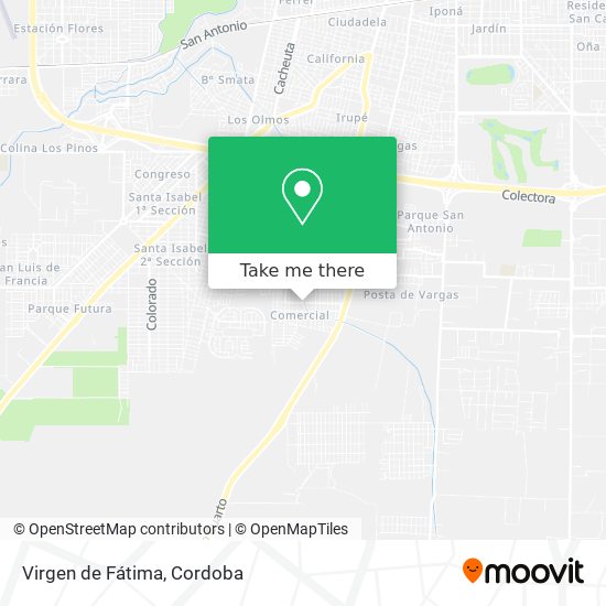 Mapa de Virgen de Fátima