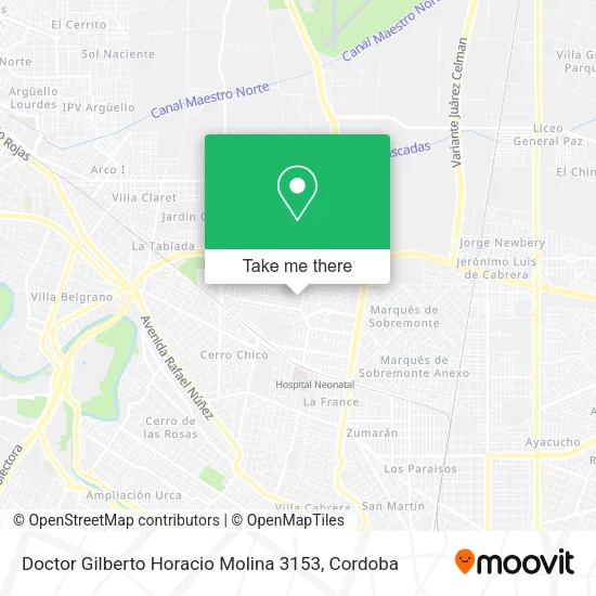 Doctor Gilberto Horacio Molina 3153 map