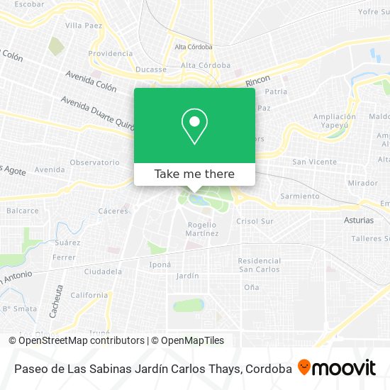 Paseo de Las Sabinas Jardín Carlos Thays map