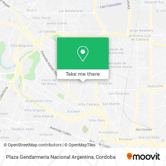 Mapa de Plaza Gendarmería Nacional Argentina