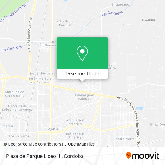 Mapa de Plaza de Parque Liceo III