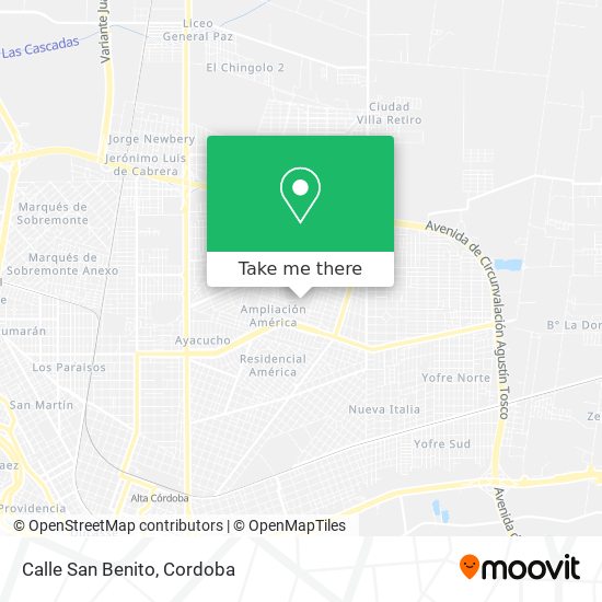 Calle San Benito map