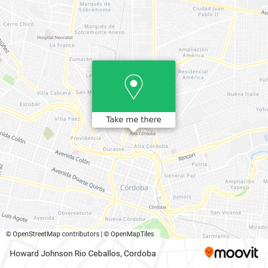 Mapa de Howard Johnson Rio Ceballos