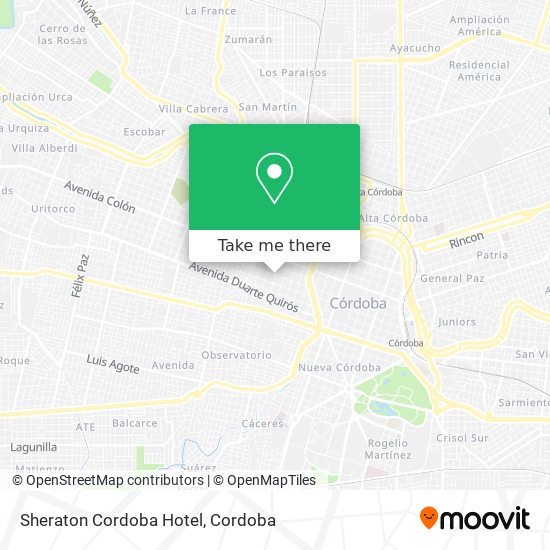 Sheraton Cordoba Hotel map