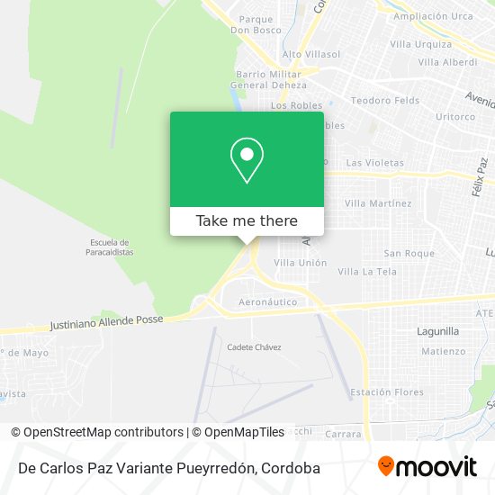 Mapa de De Carlos Paz Variante Pueyrredón