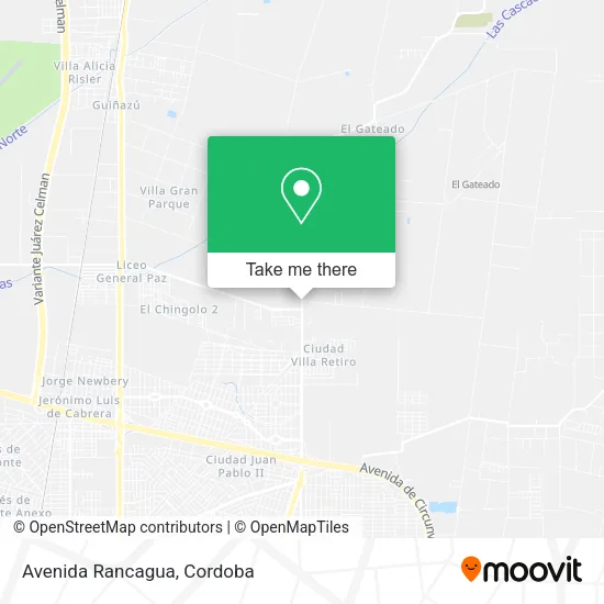Mapa de Avenida Rancagua