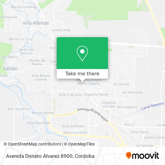 Mapa de Avenida Donato Álvarez 8900