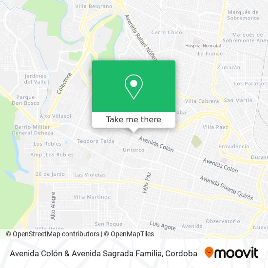 Avenida Colón & Avenida Sagrada Familia map