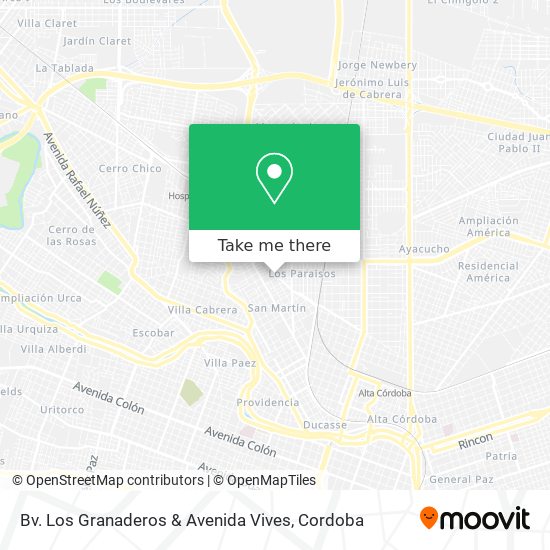 Bv. Los Granaderos & Avenida Vives map