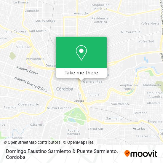Domingo Faustino Sarmiento & Puente Sarmiento map