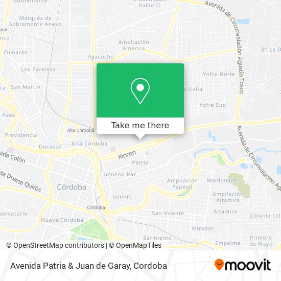 Avenida Patria & Juan de Garay map