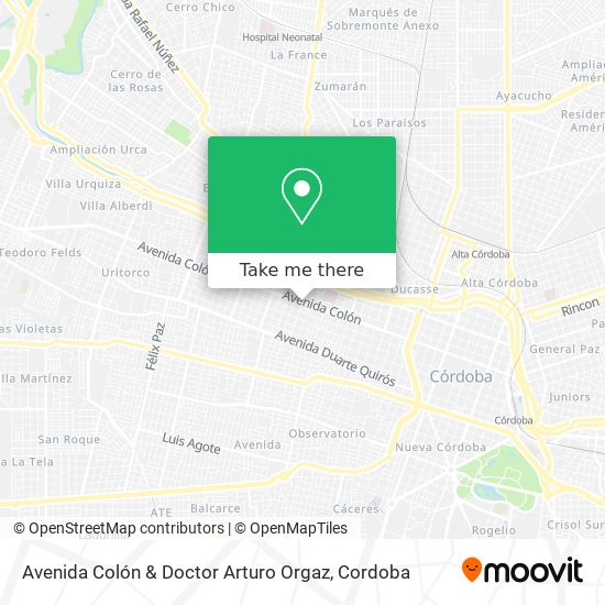 Avenida Colón & Doctor Arturo Orgaz map