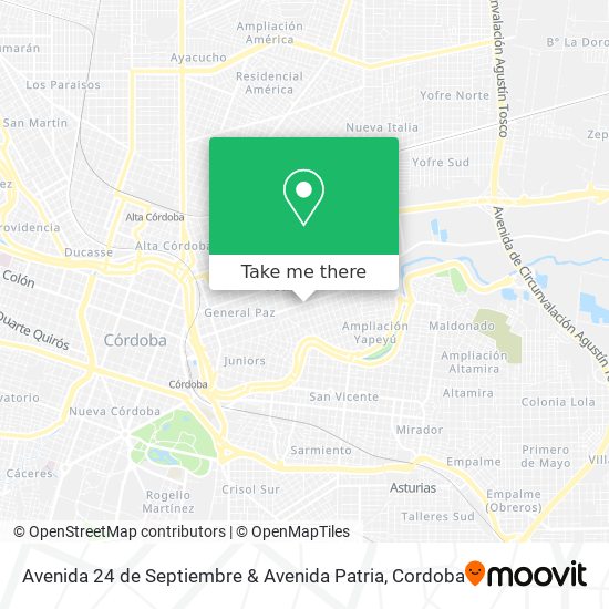 Avenida 24 de Septiembre & Avenida Patria map