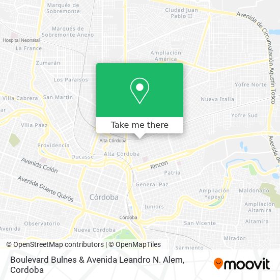 Boulevard Bulnes & Avenida Leandro N. Alem map