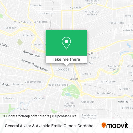 Mapa de General Alvear & Avenida Emilio Olmos
