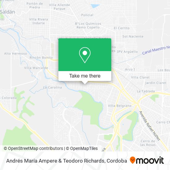 Andrés María Ampere & Teodoro Richards map