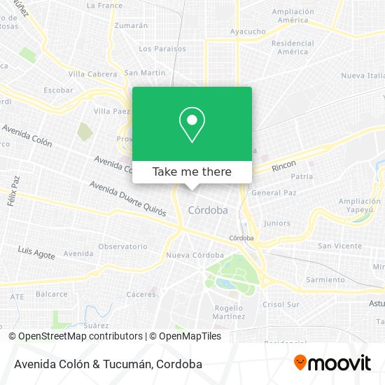 Avenida Colón & Tucumán map