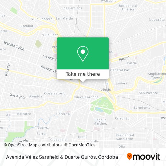 Avenida Vélez Sarsfield & Duarte Quirós map