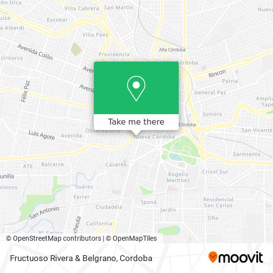 Fructuoso Rivera & Belgrano map