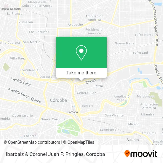 Ibarbalz & Coronel Juan P. Pringles map
