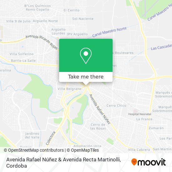 Avenida Rafael Núñez & Avenida Recta Martinolli map